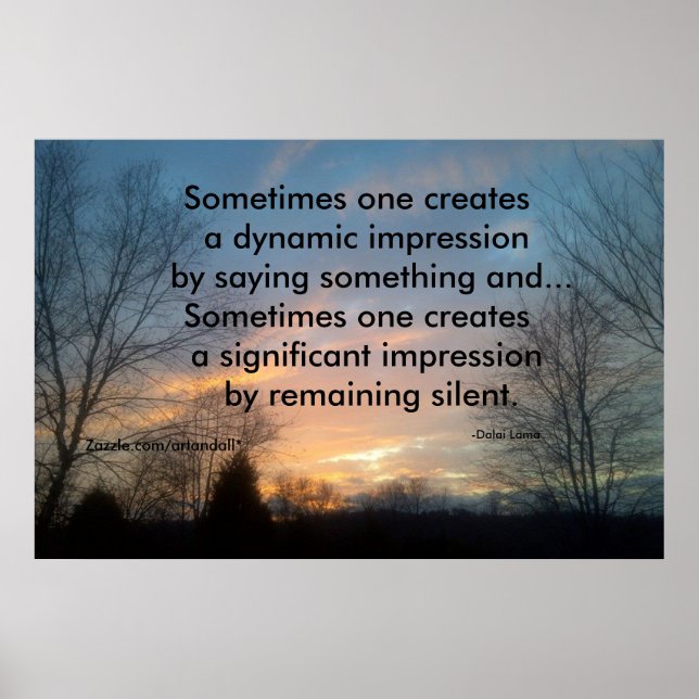 PÓSTER A VECES SE CREA UN POSTER DALAI LAMA (Frente)