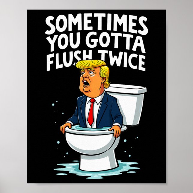 Póster A Veces Tienes Que Flush Dos Veces 1 (Frente)