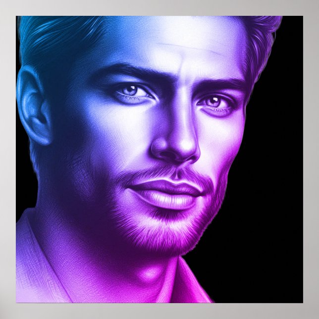 Póster A Very Handsome Young Man on a 24x24 Wall Poster (Frente)