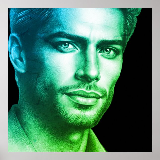 Póster A Very Handsome Young Man on a 24x24 Wall Poster (Frente)