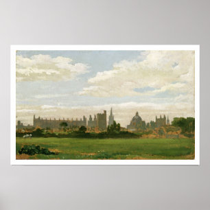 Póster A View of Oxford (oil on millboard)