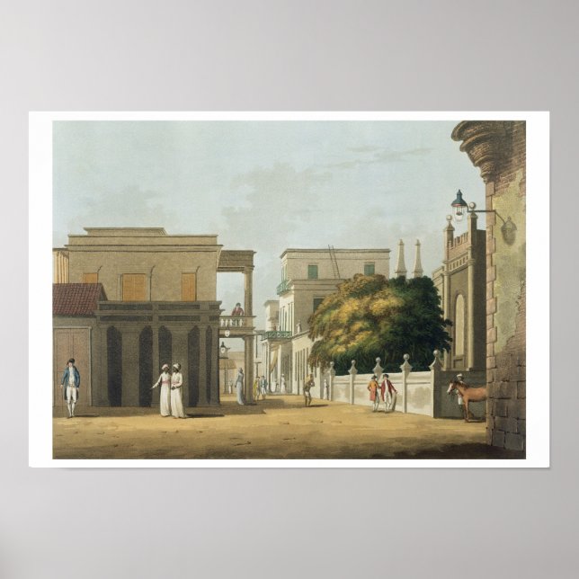 Póster A View of Part of St. Thome Street, Fort St. Georg (Frente)