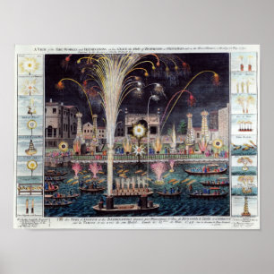 Póster A view of the Fire-workes and Illuminations