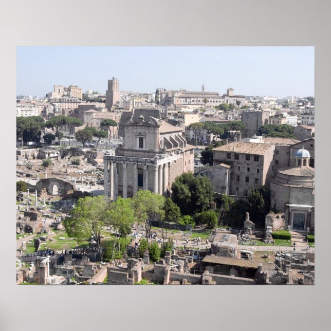 Póster A view of the Rome Forum fome the Farnese (Frente)
