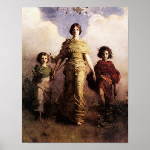 Póster A Virgin by Abbott Handerson Thayer