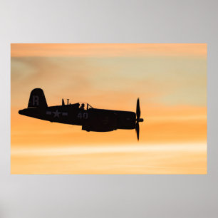 Póster A Vought F4U Corsair Fighter