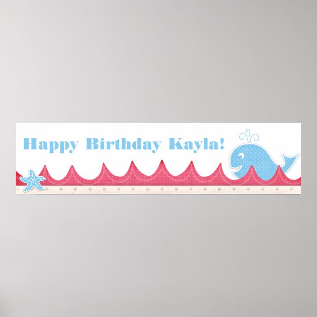 Póster A Whale of a Birthday Banner (Frente)