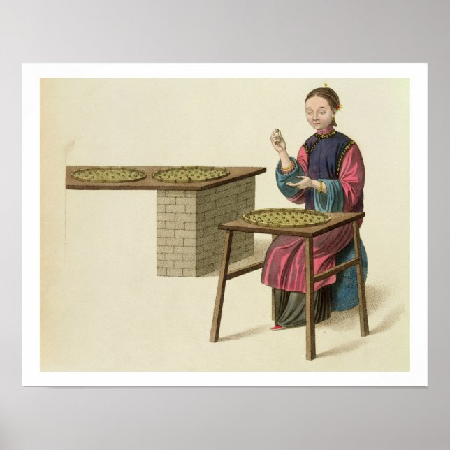 Póster A Woman Preparing Tea, plate 21 from 'The Costume (Frente)