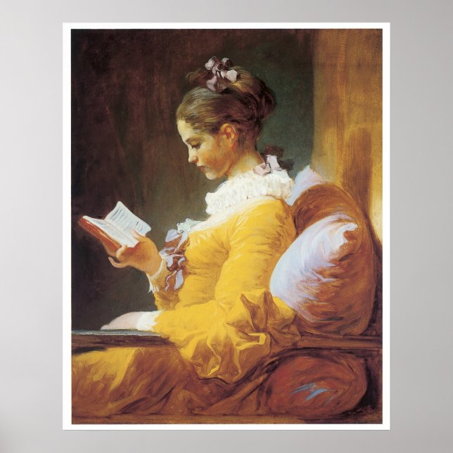 Póster A Young Girl Reading, 1776 Jean-Honore Fragonard (Frente)
