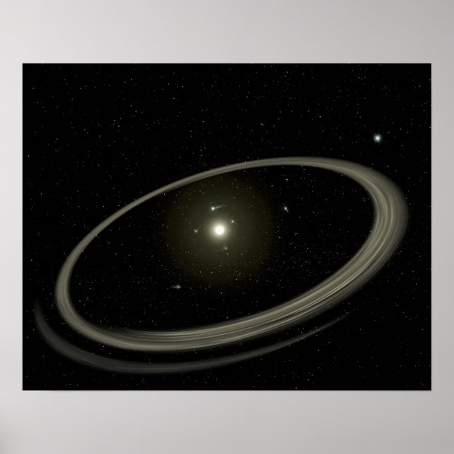 Póster A young star circled by full-sized planets (Frente)