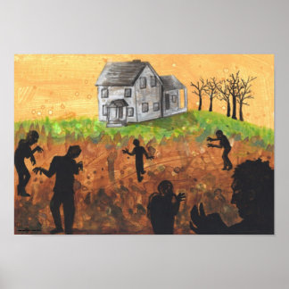 Póster aA Bad Approach Zombie + Farm House Poster