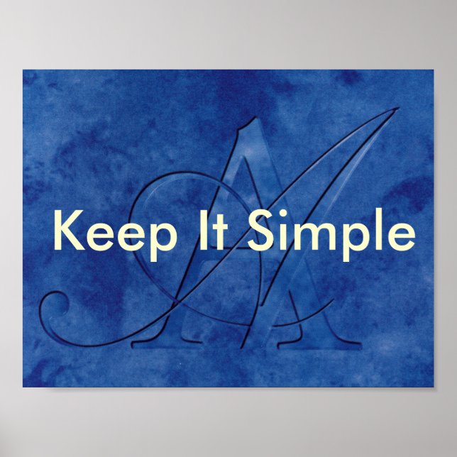Póster AA Manténgalo Simple (Frente)