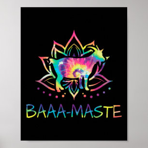 Póster Aa Maste Tintura Cabra Yoga Loto Mandala Humor