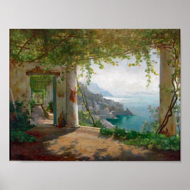 Póster Aagaard Loggia Amalfi Italia Pintura (Frente)