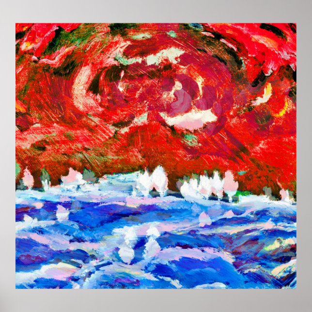 Póster Aalto, Ilmari - paisaje otoñal con nubes (Frente)