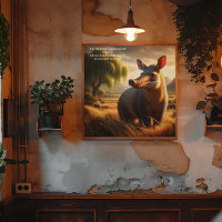 Aardvark majestuoso en el campo sereno