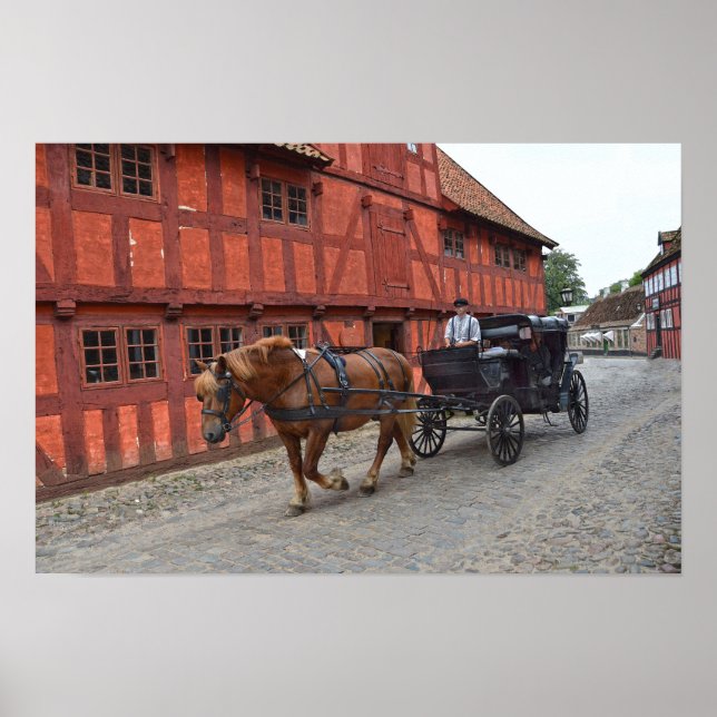 Póster Aarhus, Dinamarca, Carruaje (Frente)