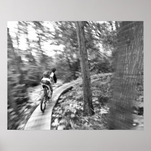 Póster Aaron Rodgers en bicicleta de montaña en la escale