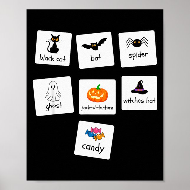 Póster Aba Halloween Special Education Teacher Behavior Y (Frente)