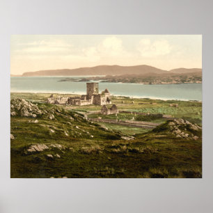 Póster Abadía de Iona, Argyll & Bute, huella de archivo d