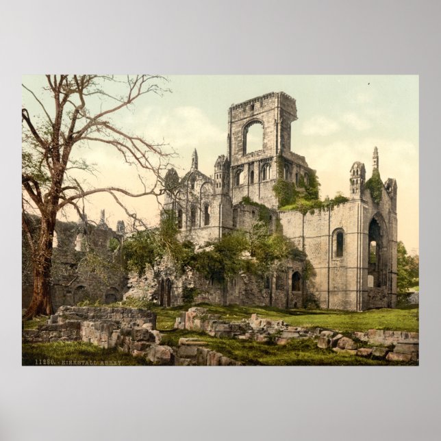 Póster Abadía de Kirkstall, Leeds, Yorkshire, Inglaterra (Frente)