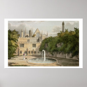 Póster Abadía de Newstead, de R. Ackermann's (1764-1834) 