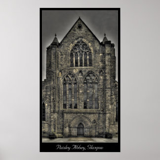 Póster Abadía de Paisley, Glasgow, Escocia