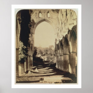 Póster Abadía de Rievaulx, North Yorkshire, 1854 (foto de