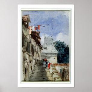 Póster Abadía de St-Amand, Rouen (con c/c, color del cuer