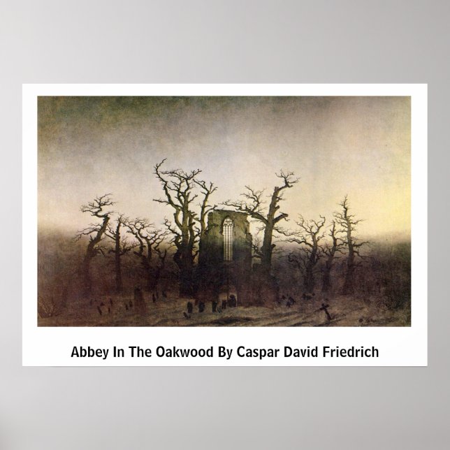 Póster Abadía En El Oakwood Por Caspar David Friedrich (Frente)