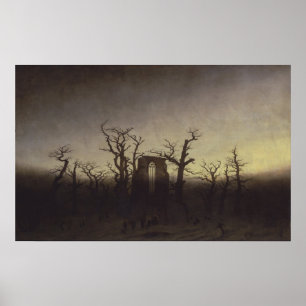 Póster Abadía entre robles de Caspar David Friedrich