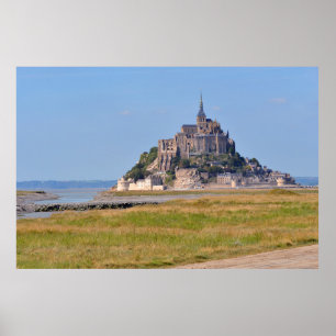 Póster Abadía Mont-Saint-Michel en Francia
