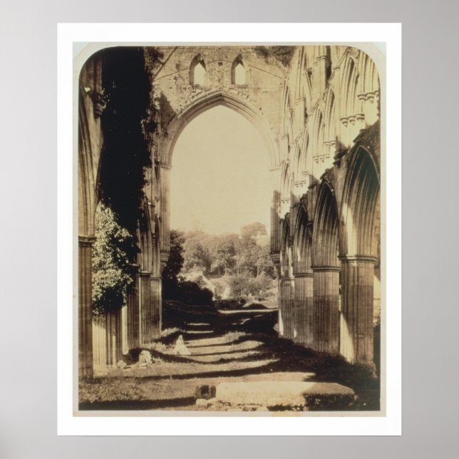 Póster Abadía Rievaulx, North Yorkshire, 1854 (foto de se (Frente)