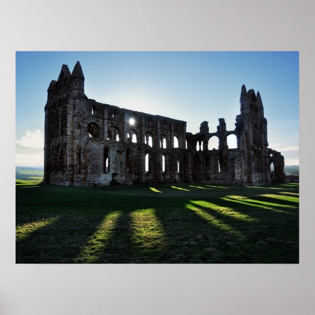 Póster Abadía Whitby al atardecer (Frente)
