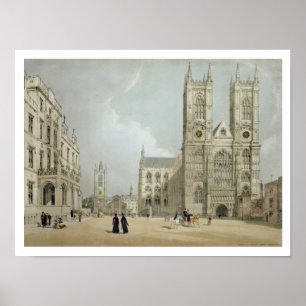 Póster Abadía y hospital Westminster, de "London As It