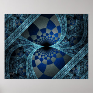 Póster Abajo del poster de la madriguera de conejo