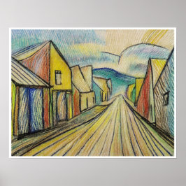 Póster Abajo En La Calle Principal - Imágenes De Archivos