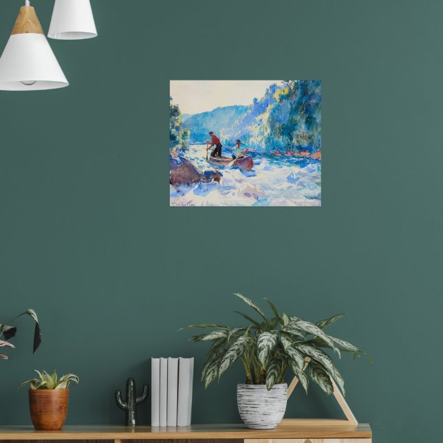 Póster Abajo los rápidos de Frank Weston Benson (Salón 1)