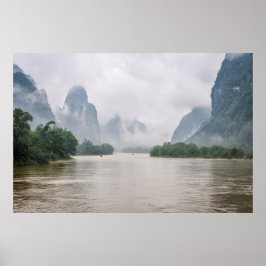 Póster Abajo por el río Yangshuo