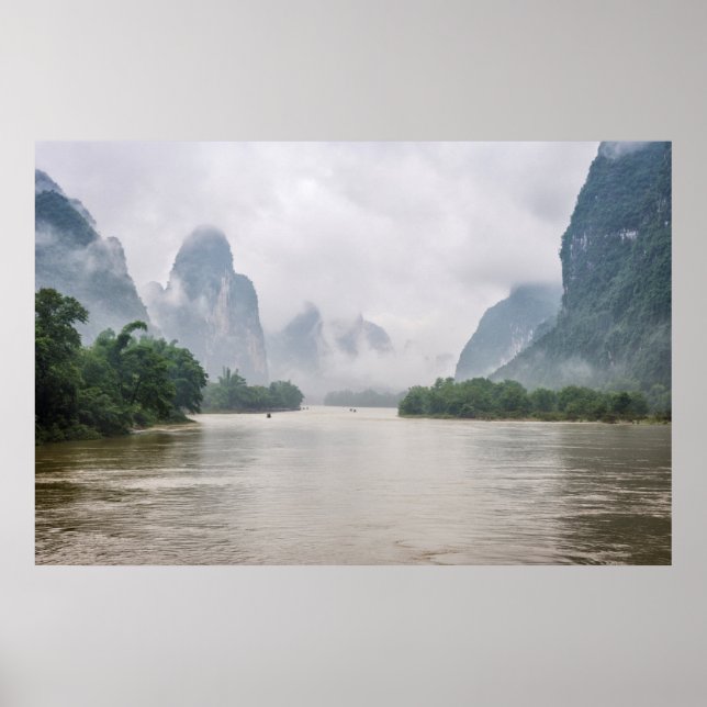 Póster Abajo por el río Yangshuo (Frente)
