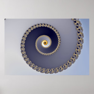 Póster Abajo - Poster Fractal