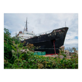 Póster Abandonado duque de TSS del barco de Lancaster