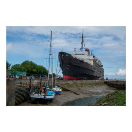 Póster Abandonado duque de TSS del barco de Lancaster