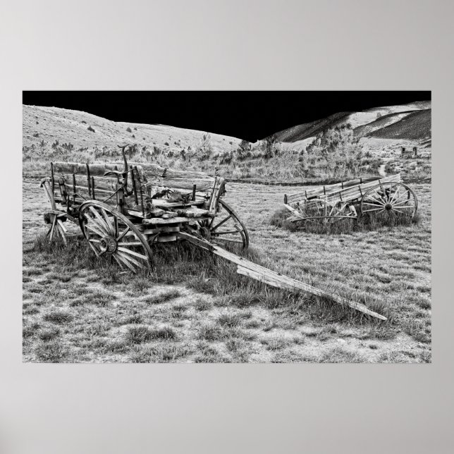 PÓSTER ABANDONADOS WAGONES DE BANNACK MONTANA GHOST TOWN (Frente)