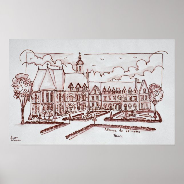 Póster Abbaye de Valloires | Argoules, Francia (Frente)