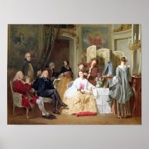 Póster Abbe Prevost leyendo 'Manon Lescaut', 1856