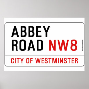 Póster Abbey Road Street Sign