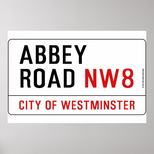 Póster Abbey Road Street Sign (Frente)