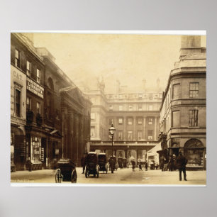 Póster Abbey Square and Pump Rooms, Bath, c.1880 (b/w pho