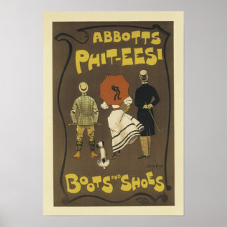 Póster Abbotts Phit-eesi Boots and Shoes